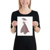 Modern Art Abstract Line Art Drawing - Lady Noona Matte Poster Print, Poster, $ 32.00, A Moment Of Now™